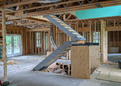 Steel Staircase in home