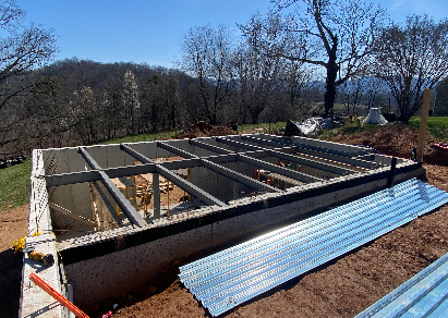 Welded Beams of concrete pad